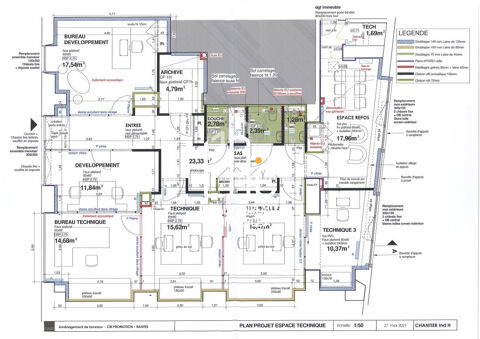 Nantes Ile de Nantes CHU- Local commercial &agrave; louer 140 m2 2622 44200 Nantes