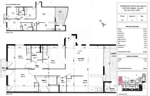  Appartement  louer 4 pices 89 m