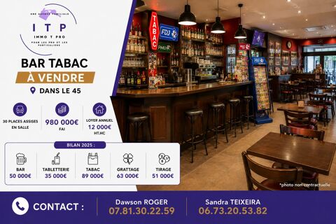 MAGNIFIQUE BAR TABAC FDJ A ORLEANS (45) 980000 45000 Orléans