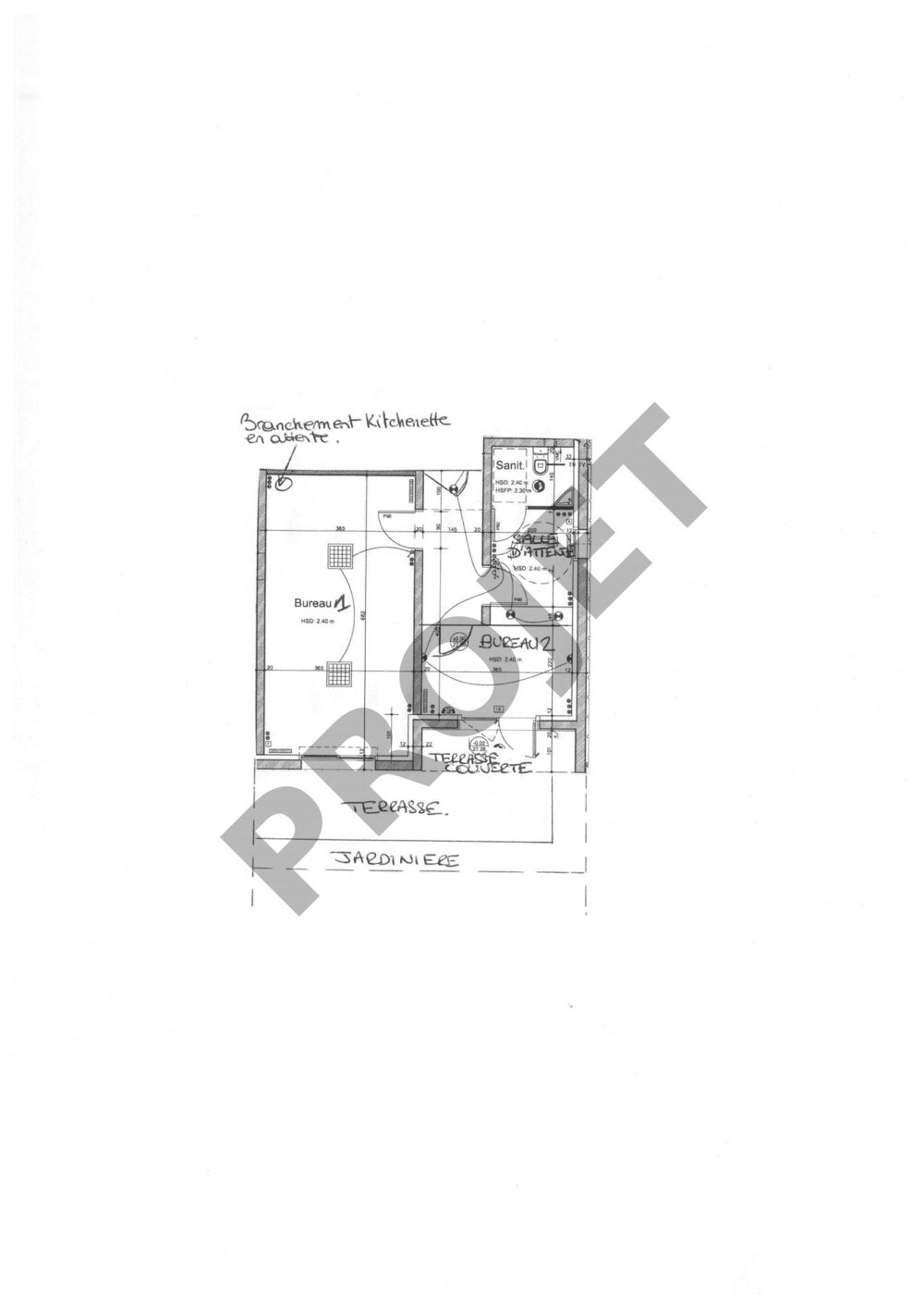   À LOUER – BUREAUX 46 m² – VANNES ARRADON Arradon