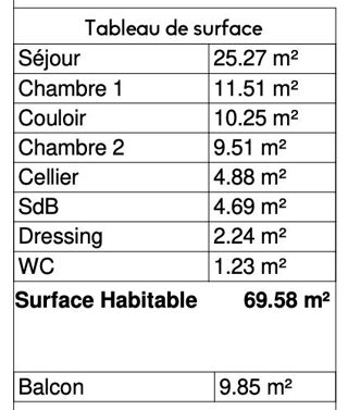  Appartement � vendre 3 pi�ces 70 m�