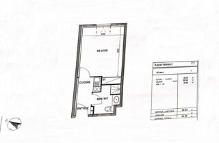  Appartement � vendre 1 pi�ce 24 m�
