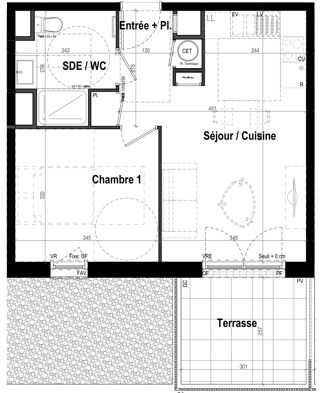  Appartement � vendre 2 pi�ces 40 m�