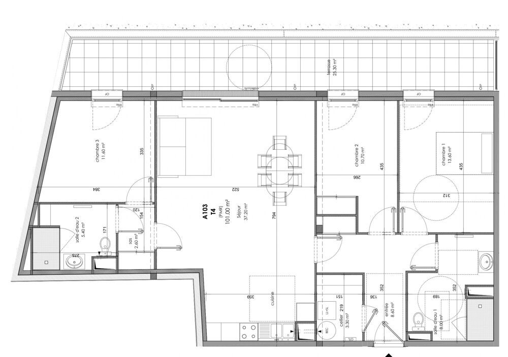 Vente Appartement Superbe T4 neuf 100m2 avec terrasse 25m2 Trégastel