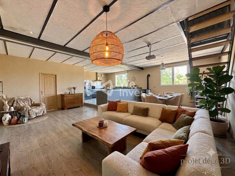 Duplex esprit loft 93 m² Carrez, une place de stationnement et