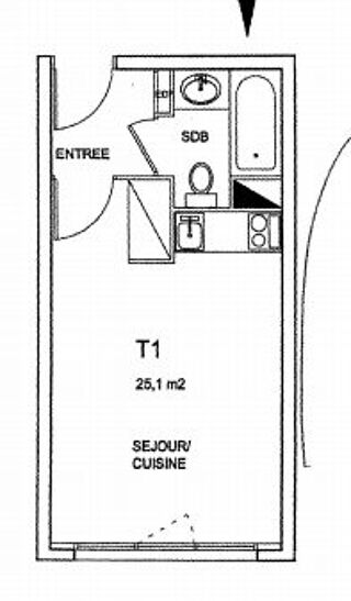  Appartement  vendre 1 pice 24 m