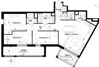  Appartement � vendre 4 pi�ces 84 m�