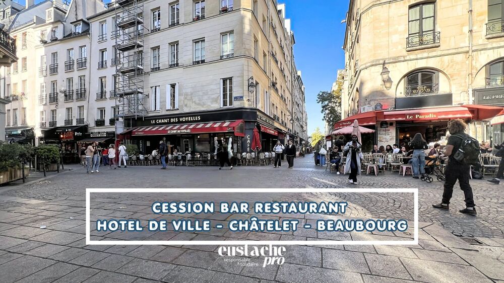   Restaurant licence IV avec terrasses – 150 m² – Cession de 