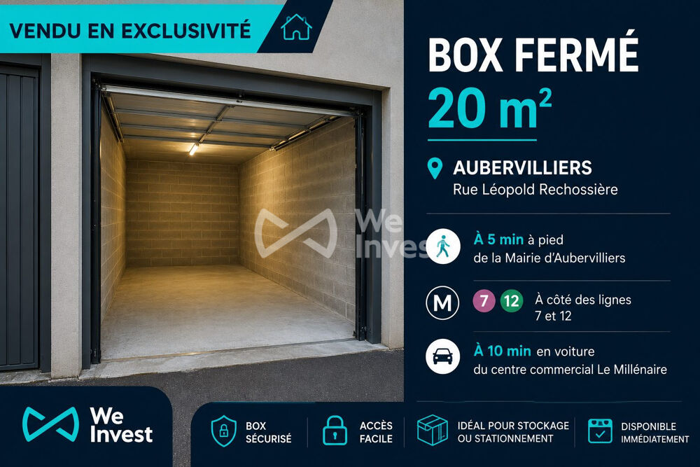 Vente Parking/Garage Box fermeé à vendre Aubervilliers