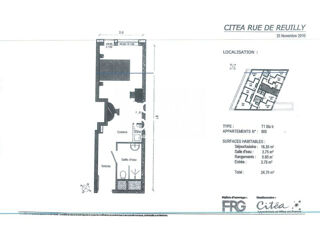  Appartement  vendre 1 pice 25 m