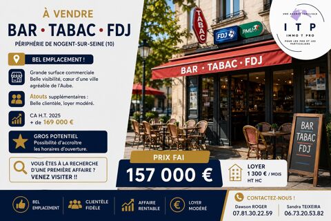 BAR TABAC FDJ dans l 'AUBE (10) 157000 10400 Nogent-sur-seine