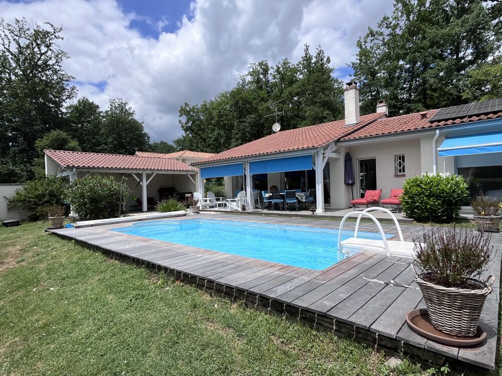 Vente Maison Plain pied lumineux avec 3 chambres, garage et et piscine Bergerac