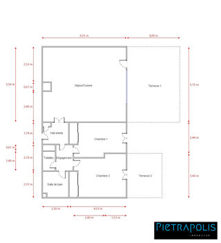  Appartement  vendre 3 pices 73 m
