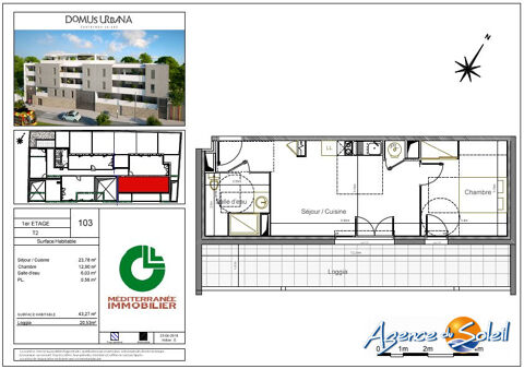  Appartement � louer 2 pi�ces 43 m�