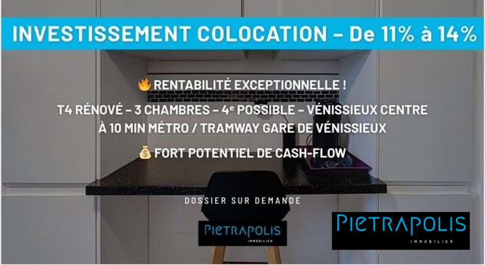 Appartement T4 centre de Vénissieux proche mairie