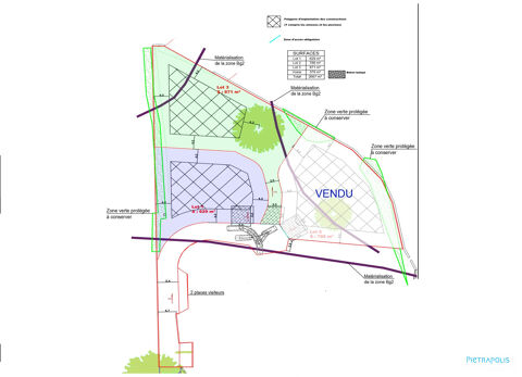   Terrain 871m2 - Viabilisé - Vue - Centre village - Sécurisé 