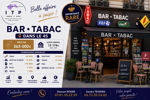 BEAU BAR TABAC FDJ PMU DANS LE LOIRET (45) 363000 45200 Montargis