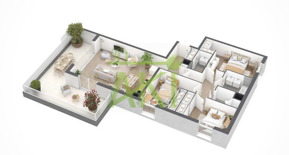 Vente Appartement Résidence L'Ortu di U Vittulu -T4 avec terrasse en pignon – Ajaccio