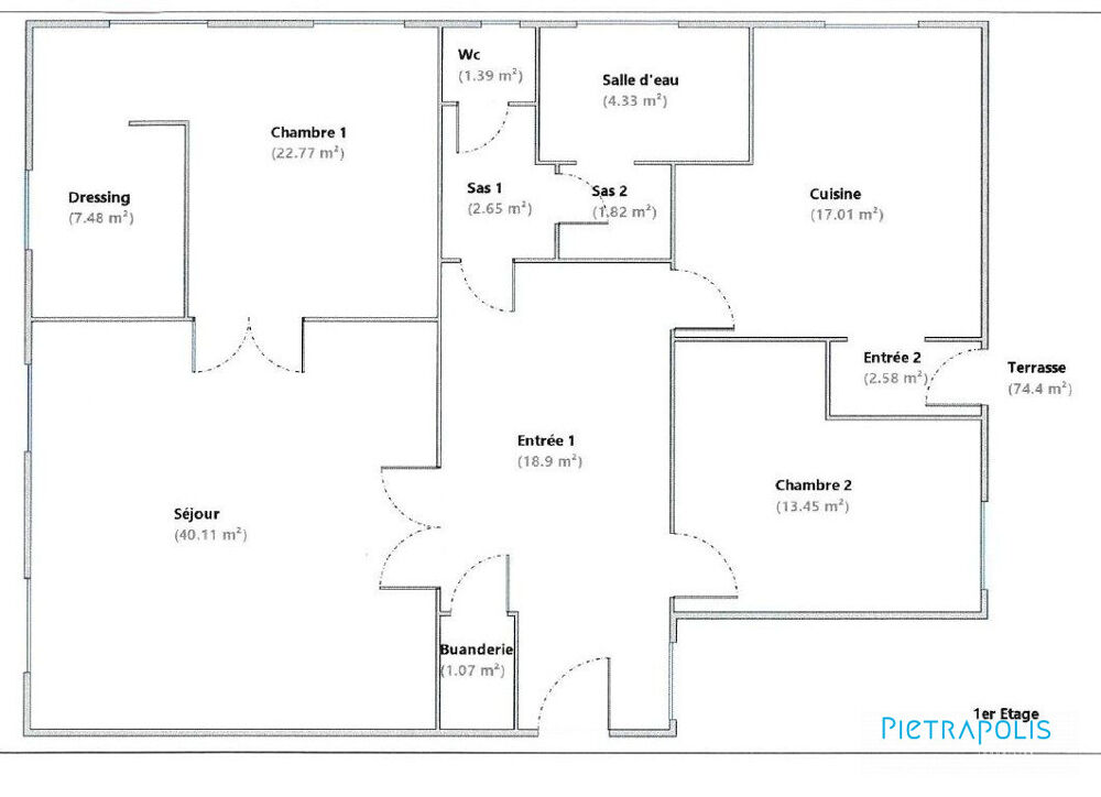 VIENNE (Hypercentre) Appartement 135m2- Terrasse