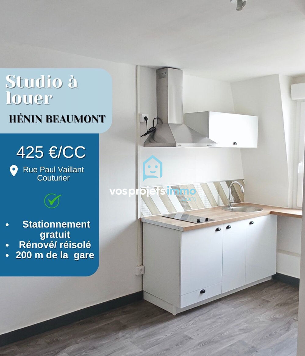Location Appartement Studio 2ème étage proche gare Hénin-beaumont