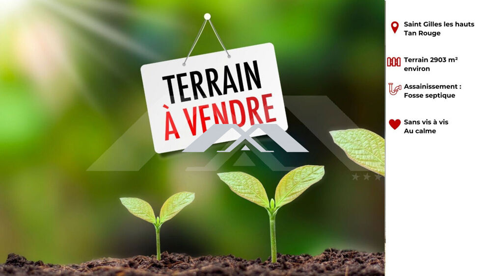   Terrain 2903 m² Saint Gilles les hauts 