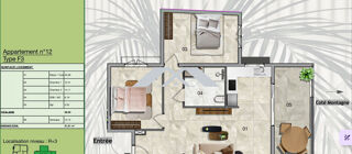  Appartement � vendre 3 pi�ces 69 m�