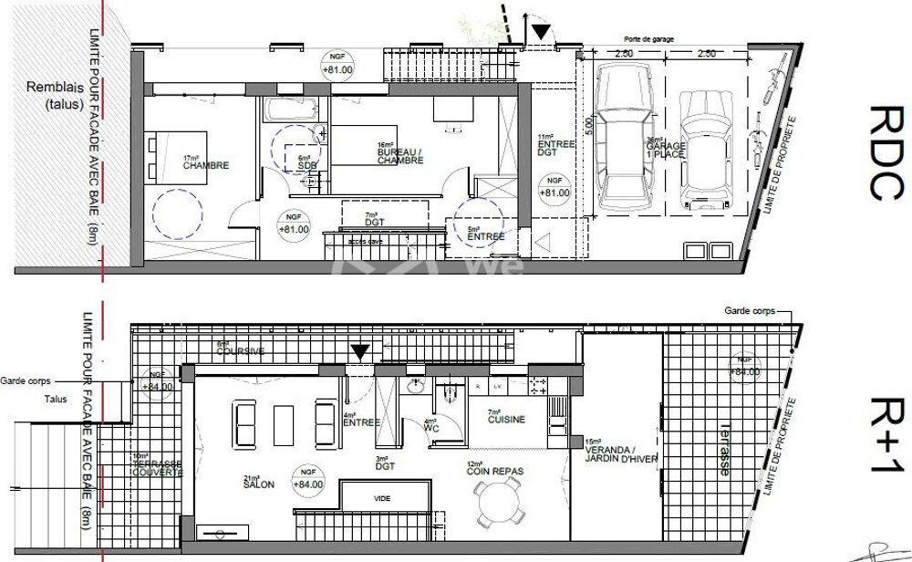   Nouveau, à 5min de Magny, beau terrain à bâtir de 440m² avec 