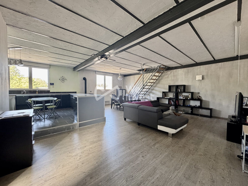 Duplex esprit loft 93 m² Carrez, une place de stationnement et