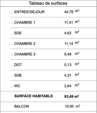  Appartement � vendre 4 pi�ces 93 m�