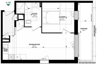  Appartement � vendre 2 pi�ces 44 m�