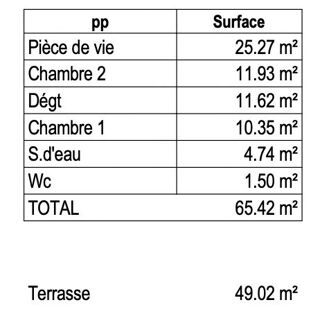  Appartement à vendre 3 pièces 65 m²