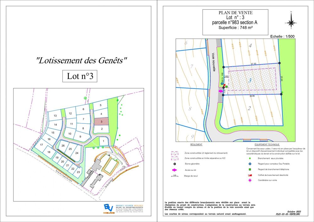   Terrain 748 m² 