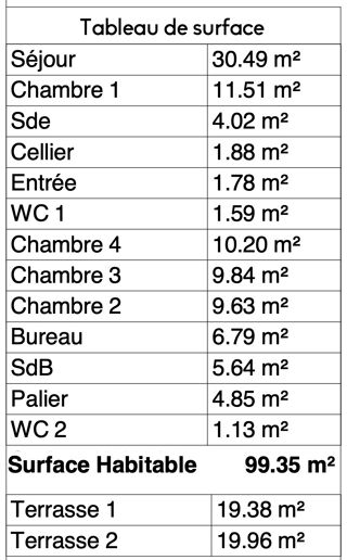  Appartement � vendre 5 pi�ces 99 m�