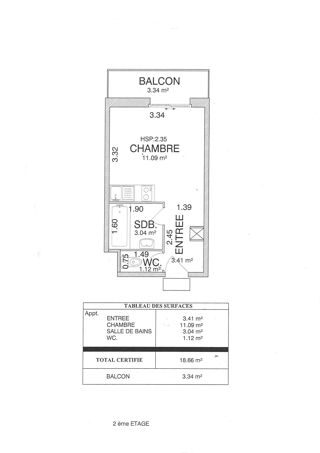  Appartement à vendre 1 pièce 19 m²