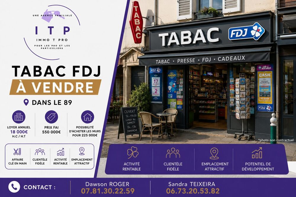  MAGNIFIQUE TABAC PRESSE FDJ DANS L'YONNE (89) 
