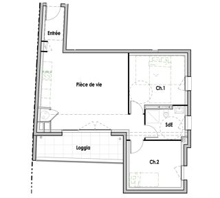  Appartement � vendre 3 pi�ces 62 m�