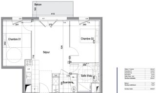  Appartement  vendre 3 pices 62 m