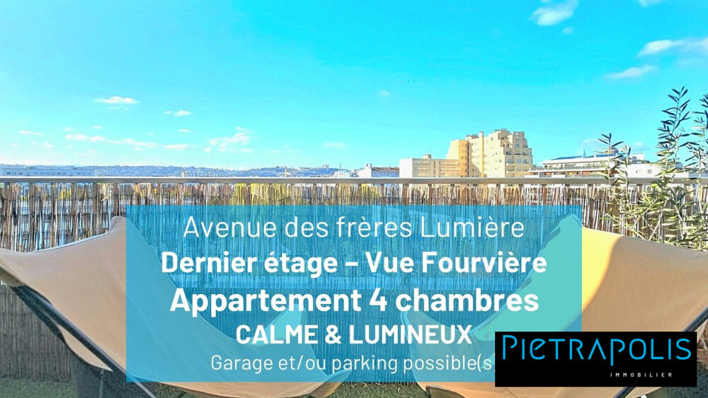 Vente Appartement DERNIER ETAGE - Appartement T6 130 m² - Garage/parking possible Lyon 8