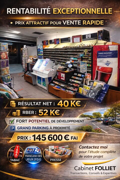 URGENT OPPORTUNITE RARE Fonds de commerce Tabc FDJ Presse 145600 57000 Metz