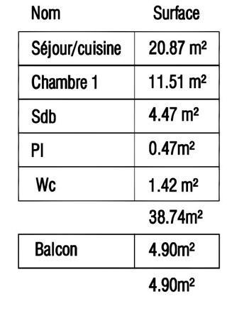  Appartement � vendre 2 pi�ces 39 m�