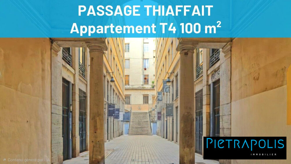 Vente Appartement PASSAGE THIAFFAIT - Appartement T4 100 m² Lyon 1