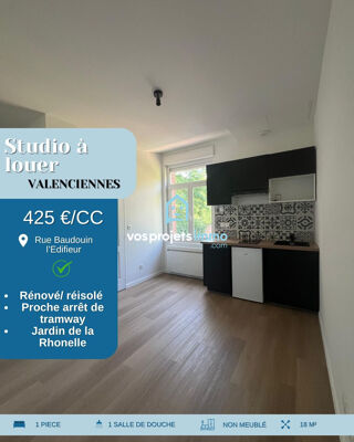  Appartement à louer 1 pièce 18 m²