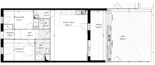  Appartement � vendre 3 pi�ces 72 m�