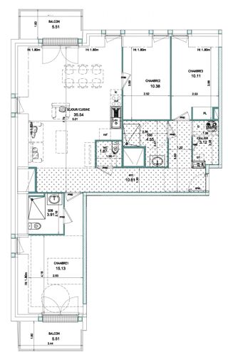  Appartement à vendre 4 pièces 95 m²