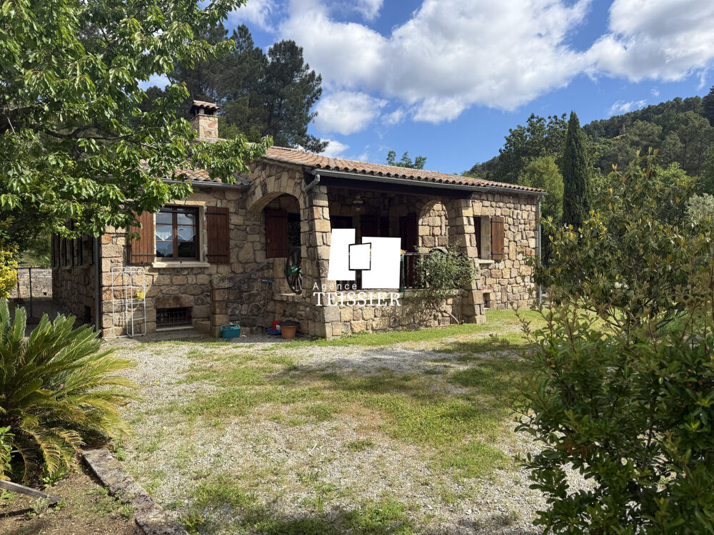 Vente Maison 07140 Les Vans : Maison en pierre indépendante avec vue Les salelles