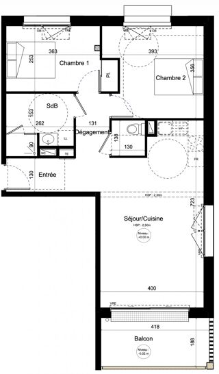  Appartement � vendre 3 pi�ces 64 m�