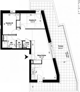  Appartement à vendre 3 pièces 70 m²