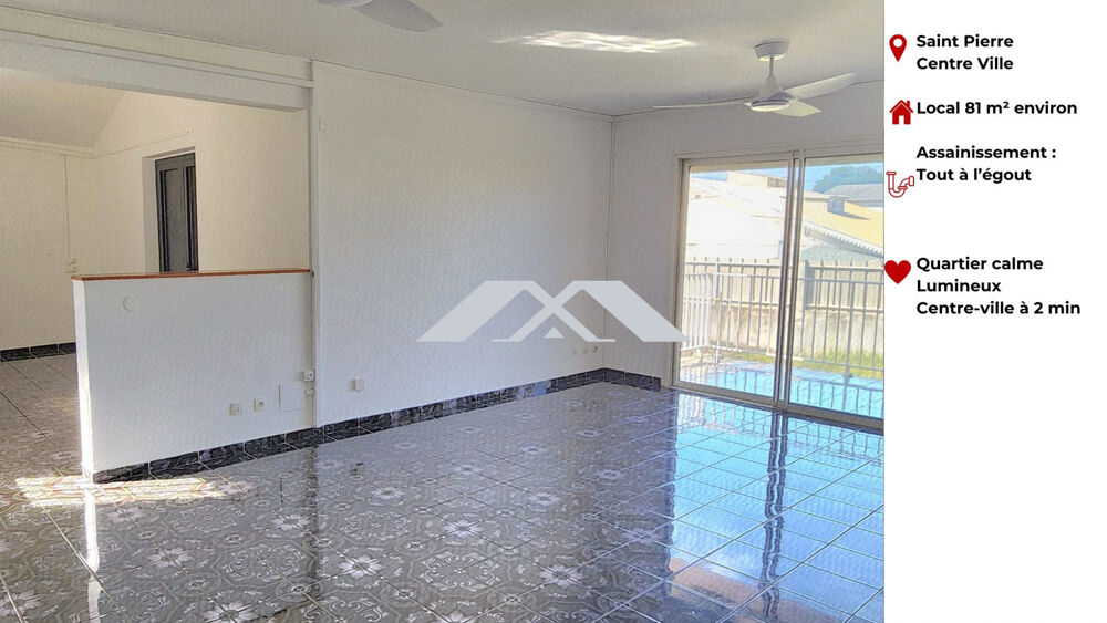   Local professionnel 81 m2 Centre ville Saint-Pierre 
