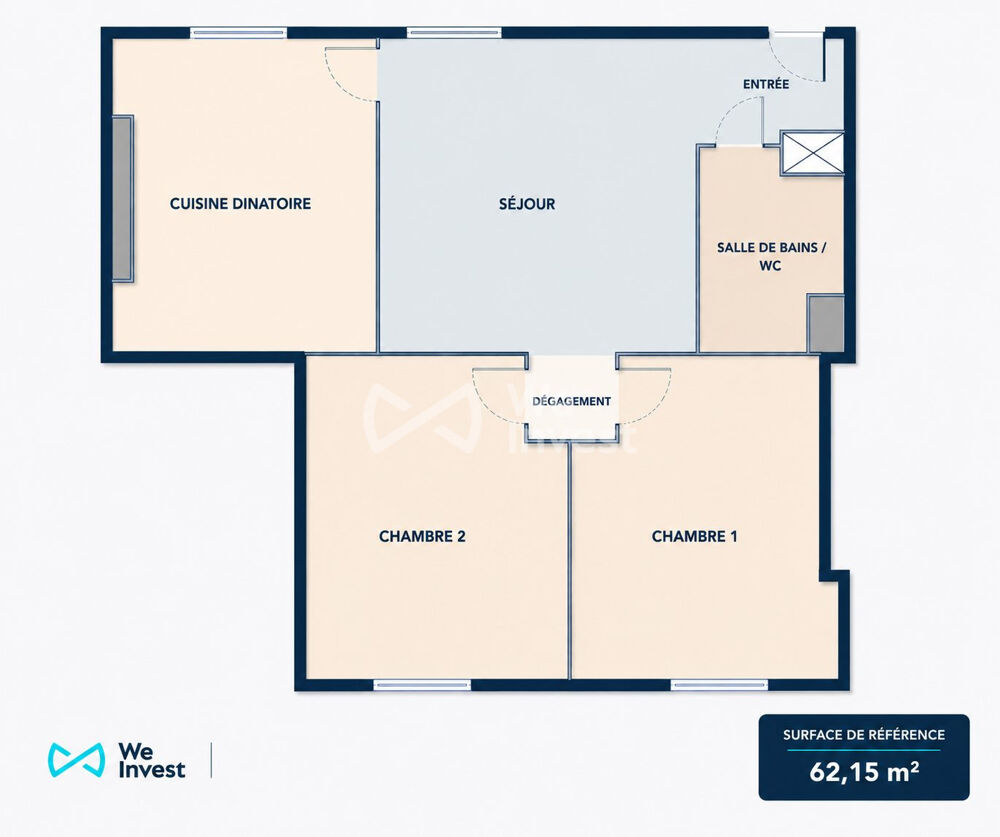 Vente Appartement F3 coeur centre-ville Argenteuil