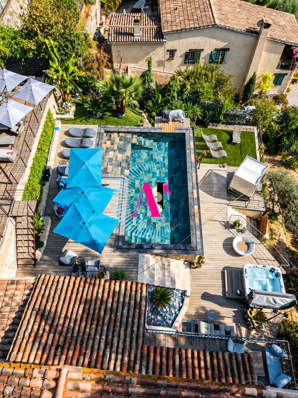 Location Maison Le Cannet Les Collines – Villa meublée de prestige, vue mer, Le cannet